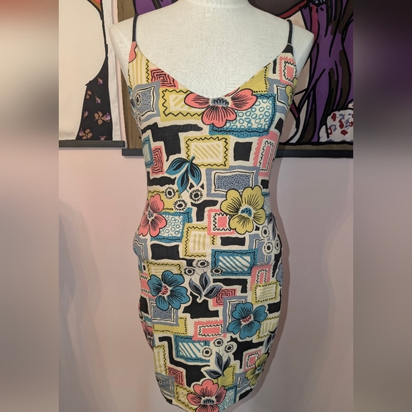 Betsey Johnson Colorful Floral Mini Dress - Picture 1 of 7